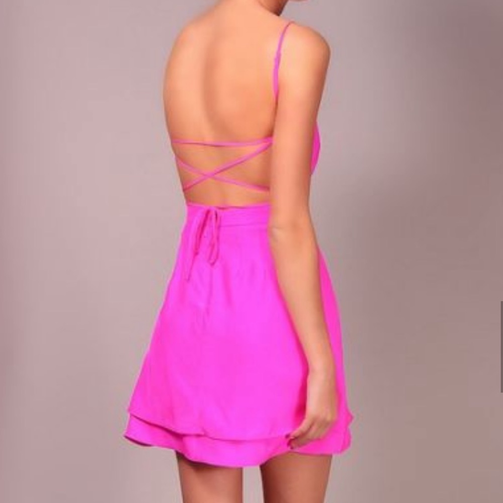 Jennifer Hope Bareback mini dress in red